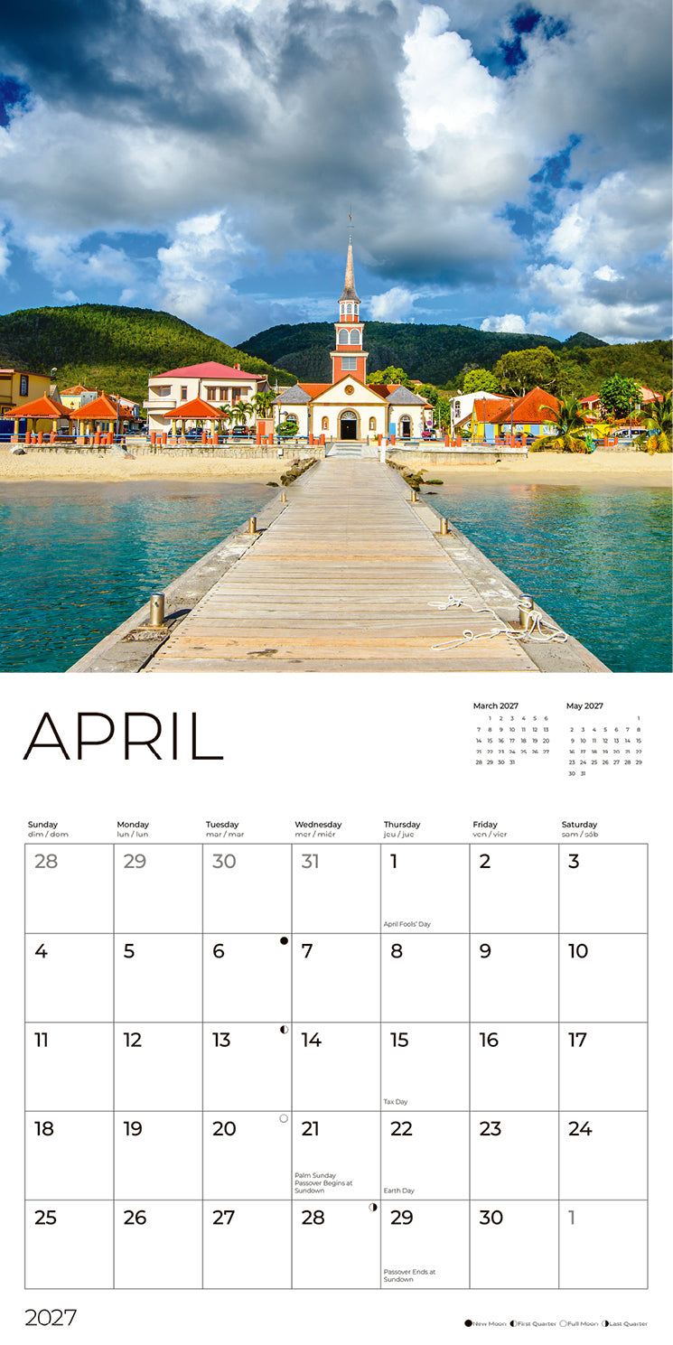 '27 Wall Calendar - Caribbean