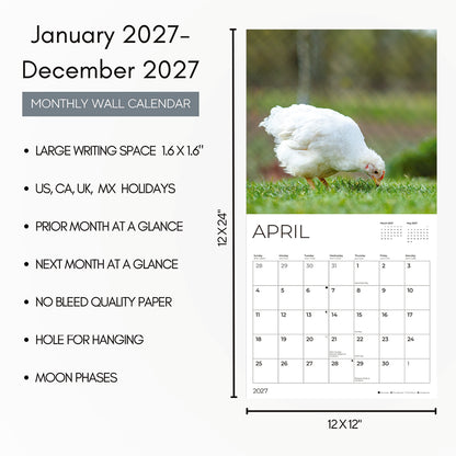 '27 Wall Calendar - Chickens