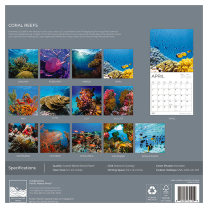 '27 Wall Calendar - Coral Reefs