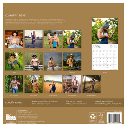 '27 Wall Calendar - Country Boys