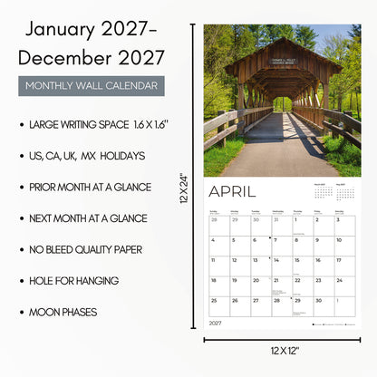 '27 Wall Calendar - Covered Bridges