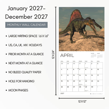 '27 Wall Calendar - Dinosaurs