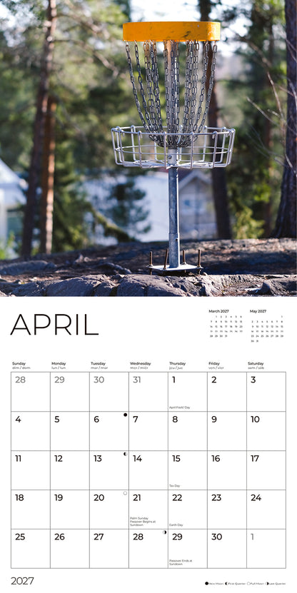 '27 Wall Calendar - Disc Golf