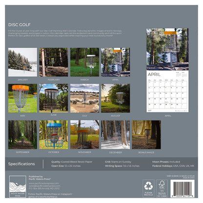 '27 Wall Calendar - Disc Golf