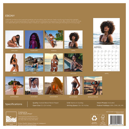 '27 Wall Calendar - Ebony