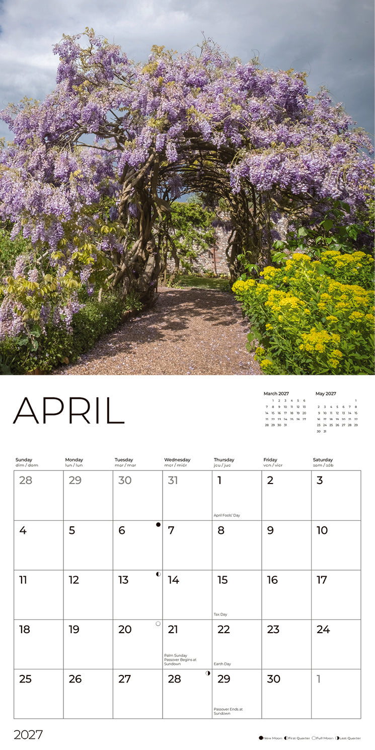 '27 Wall Calendar - Gardens
