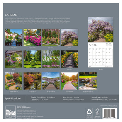 '27 Wall Calendar - Gardens