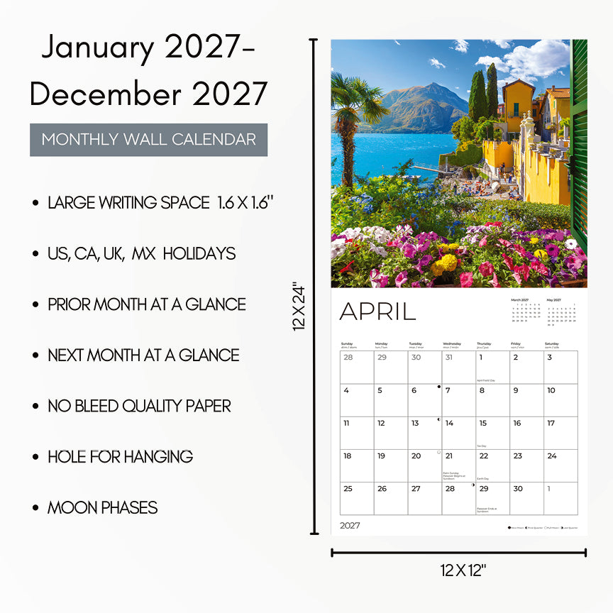 '27 Wall Calendar - Getaways