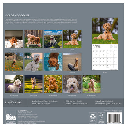 '27 Wall Calendar - Goldendoodles