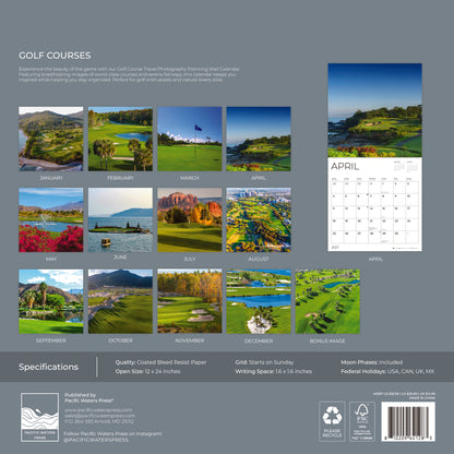 '27 Wall Calendar - Golf Courses