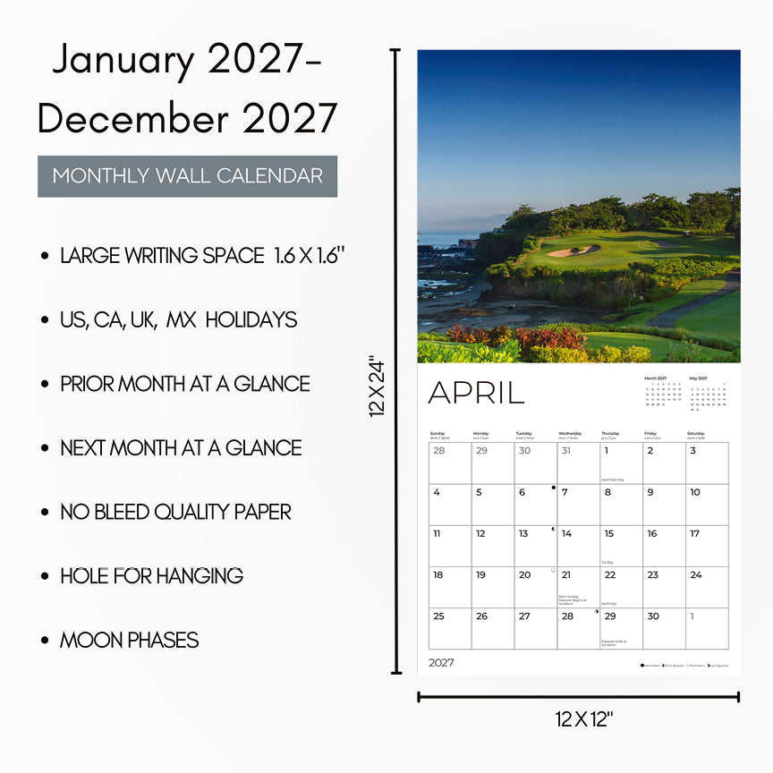 '27 Wall Calendar - Golf Courses