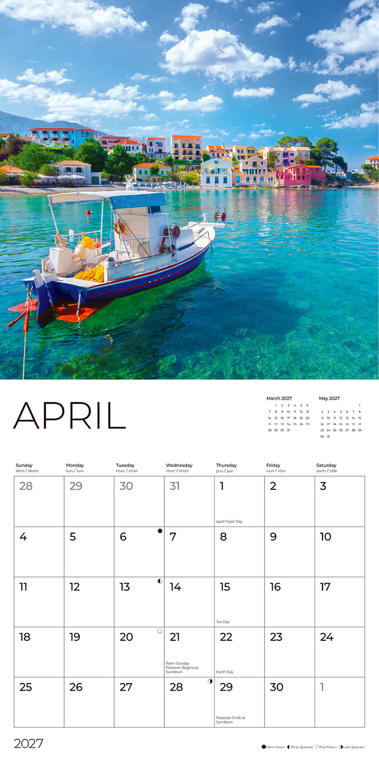 '27 Wall Calendar - Greek Isles