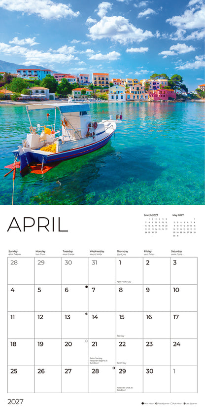 '27 Wall Calendar - Greek Isles