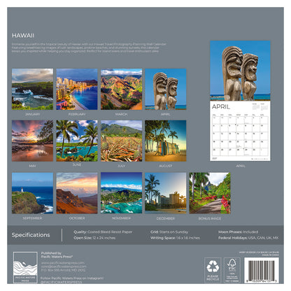'27 Wall Calendar - Hawaii