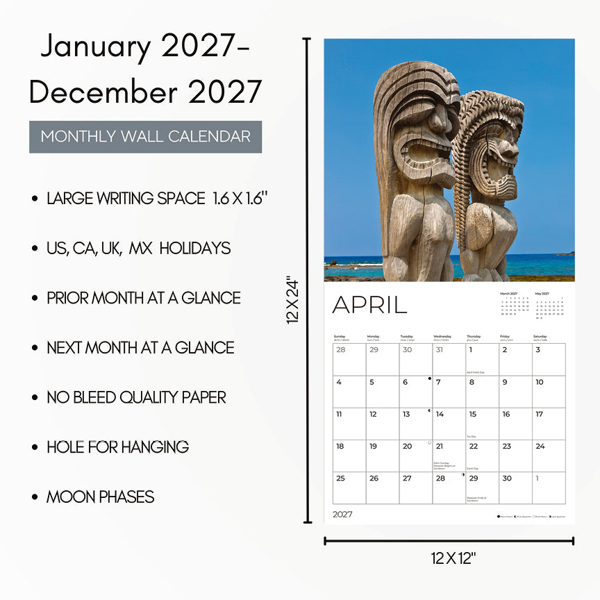 '27 Wall Calendar - Hawaii