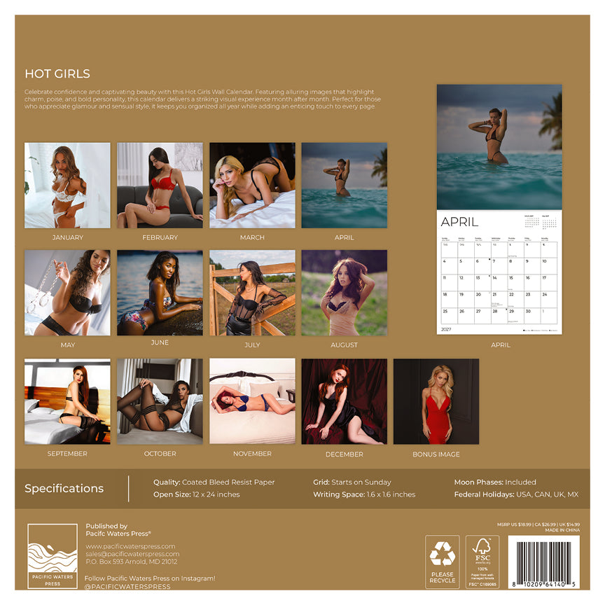 '27 Wall Calendar - Hot Girls
