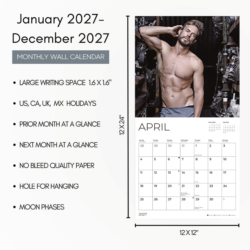 '27 Wall Calendar - Hot Guys