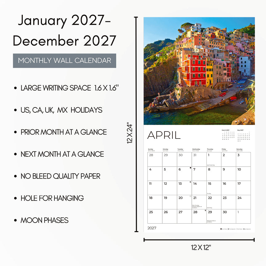 '27 Wall Calendar - Italy