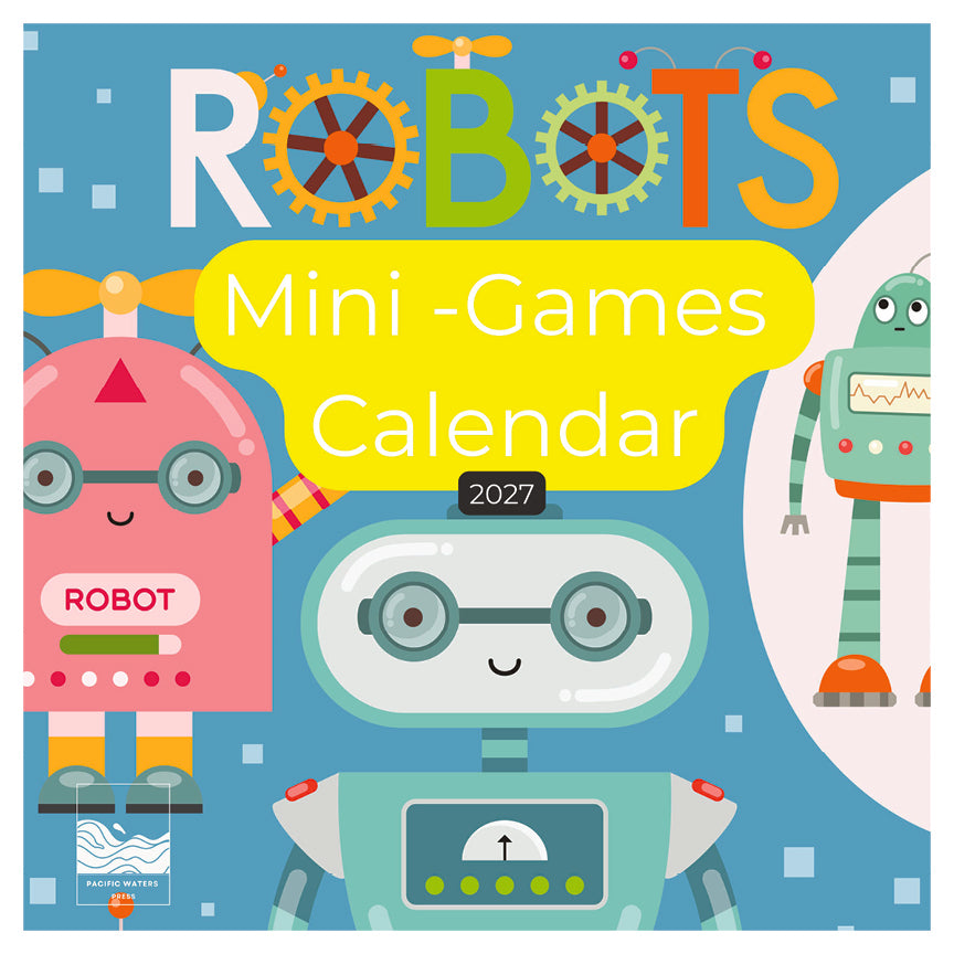'27 Wall Calendar - Kids Activity - Robot Mini Games