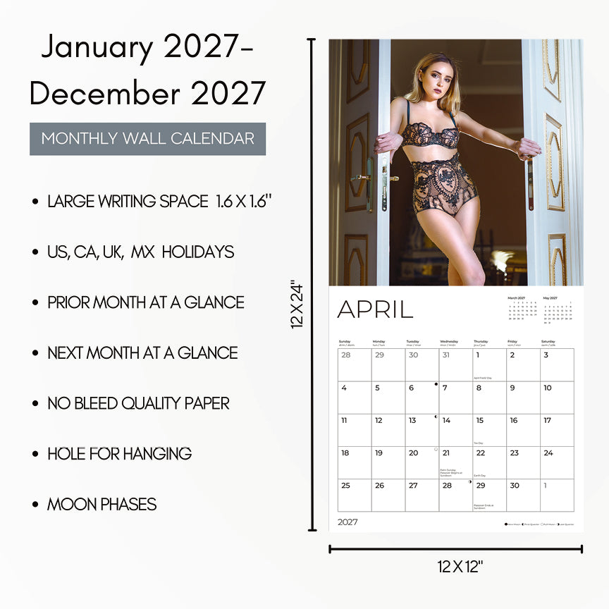'27 Wall Calendar - Lingerie