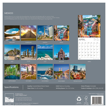 '27 Wall Calendar - Mexico