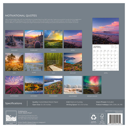 '27 Wall Calendar - Motivational Quotes