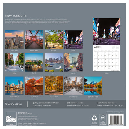 '27 Wall Calendar - New York City