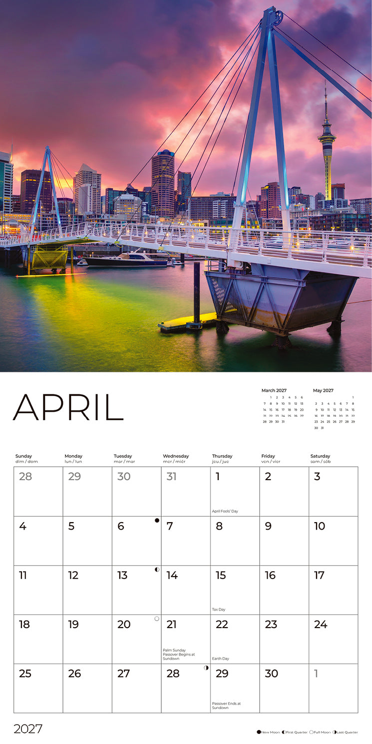 '27 Wall Calendar - New Zealand