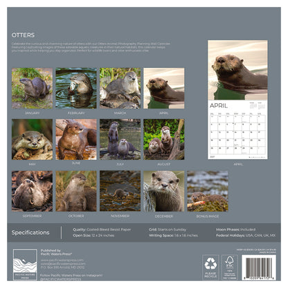 '27 Wall Calendar - Otters