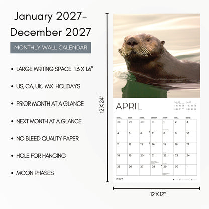 '27 Wall Calendar - Otters
