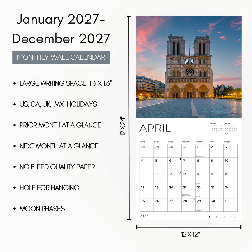 '27 Wall Calendar - Paris