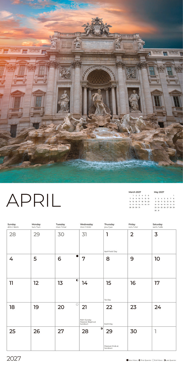 '27 Wall Calendar - Rome