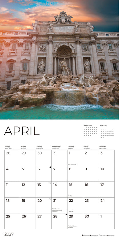 '27 Wall Calendar - Rome
