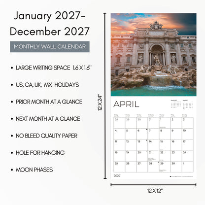 '27 Wall Calendar - Rome