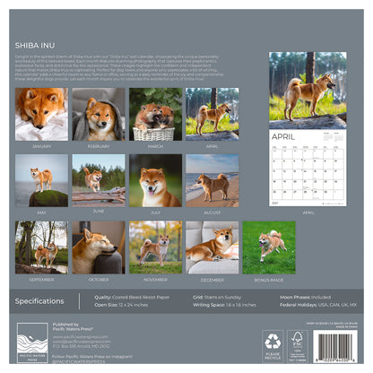 '27 Wall Calendar - Shiba Inu