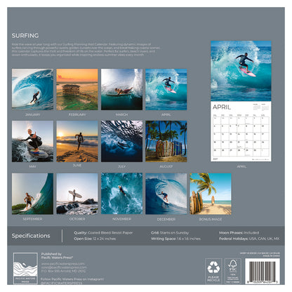 '27 Wall Calendar - Surfing