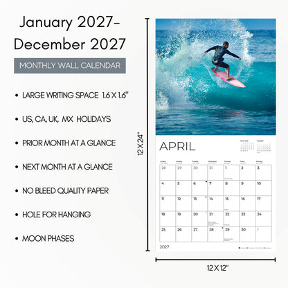 '27 Wall Calendar - Surfing