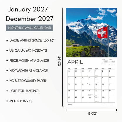 '27 Wall Calendar - Switzerland