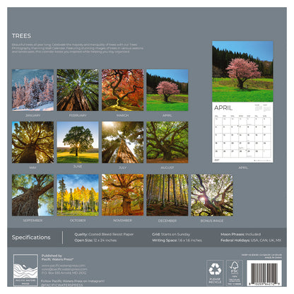 '27 Wall Calendar - Trees