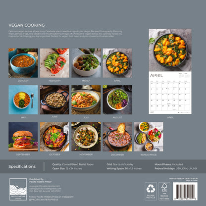 '27 Wall Calendar - Vegan Cooking