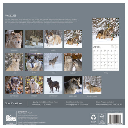 '27 Wall Calendar - Wolves