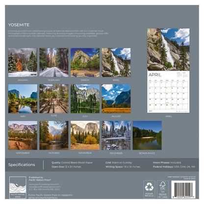 '27 Wall Calendar - Yosemite National Park