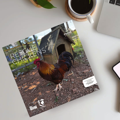 PFC: '27 Wall Calendars - Rescue Chickens - Gives Back!