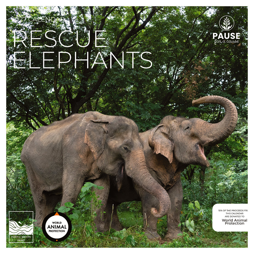 PFC: '27 Wall Calendars - Rescue Elephants - Gives Back!