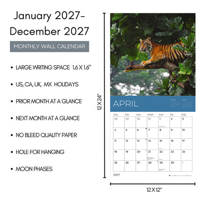 PFC: '27 Wall Calendars - Rescue Tigers - Gives Back!