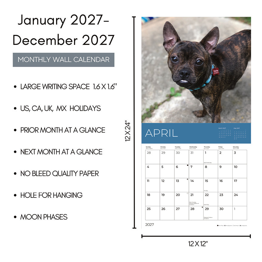 PFC: '27 Wall Calendars - Rescue Puppies - Gives Back!