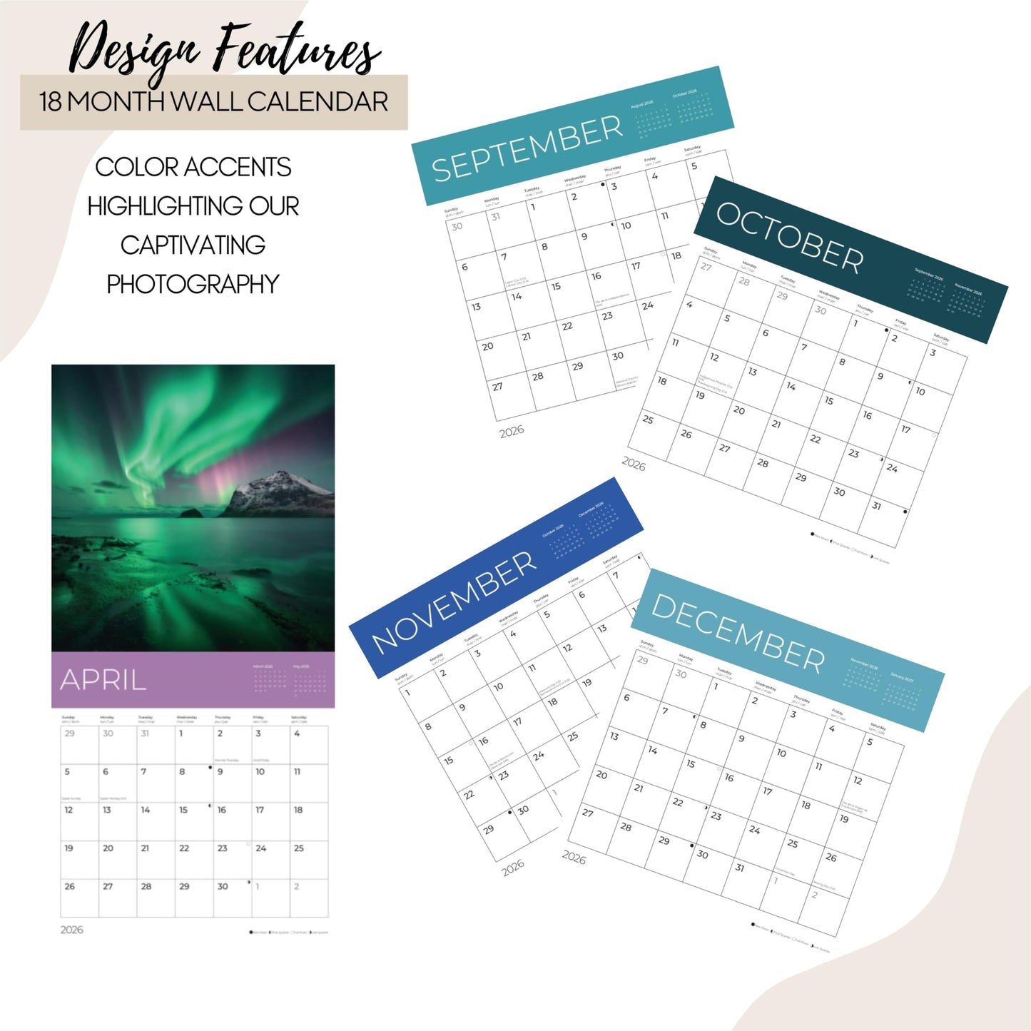 '26 Wall Calendar - Travel - 18mo