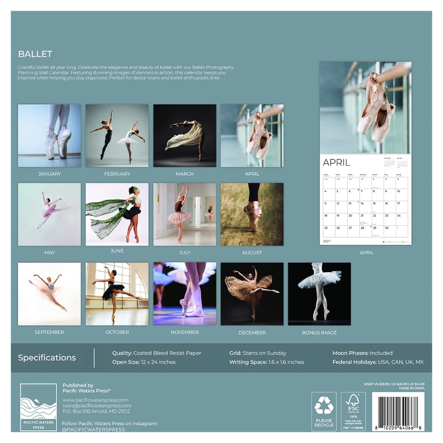 '27 Wall Calendar - Ballet