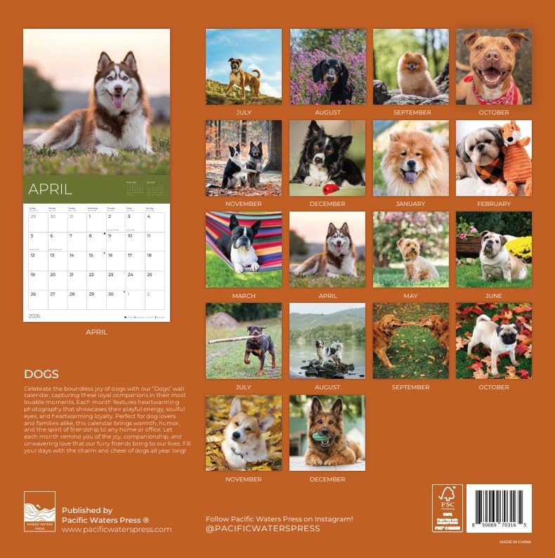 '26 Wall Calendar - Animals - 18mo