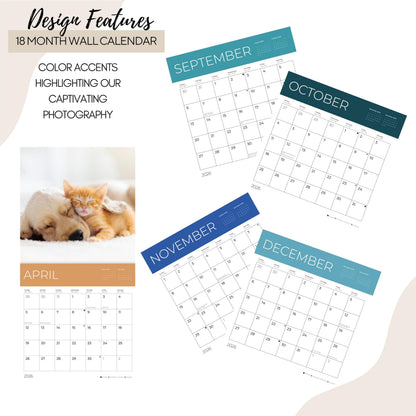 '26 Wall Calendar - Animals - 18mo